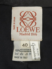 レザーリーフ刺繍タイトスカート　ブラック