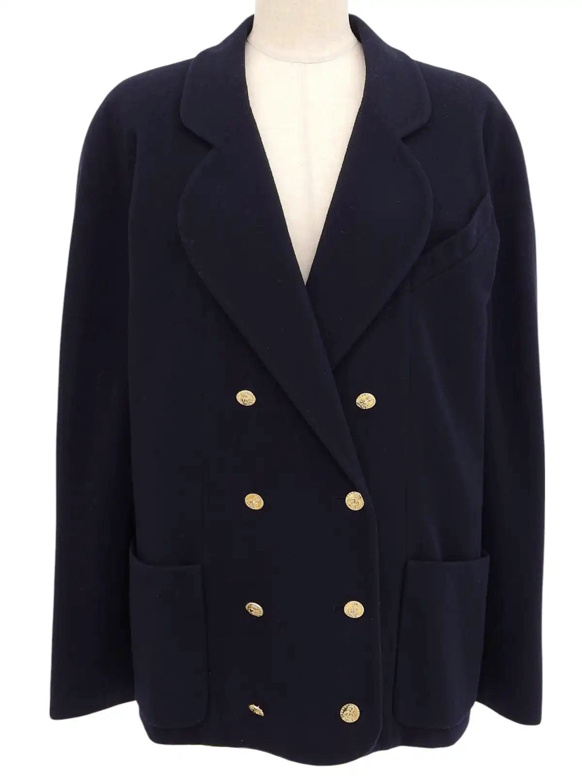 Mademoiselle Button Double-Breasted Jacket Navy