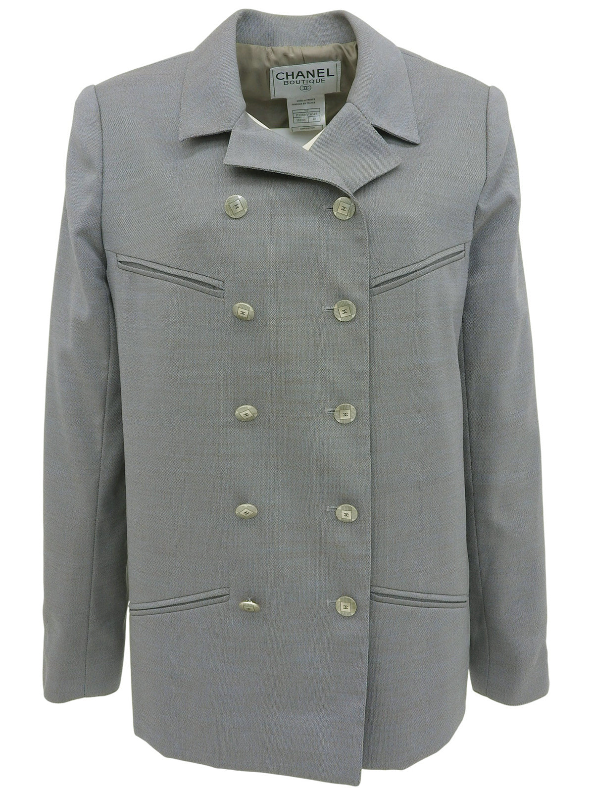 1998 CC mark button double-breasted jacket gray