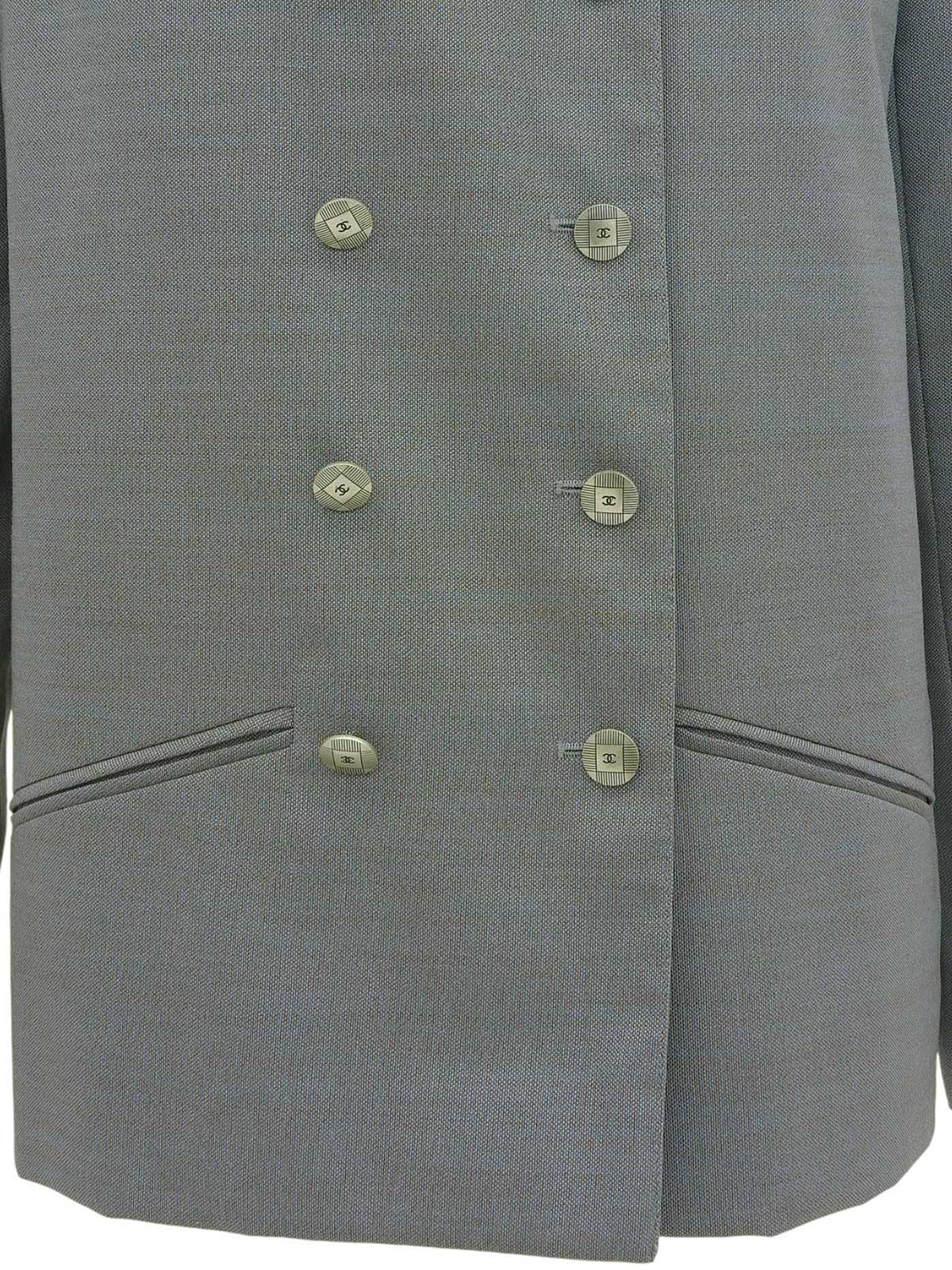 1998年製　CCマークボタンダブルブレストジャケット　グレー