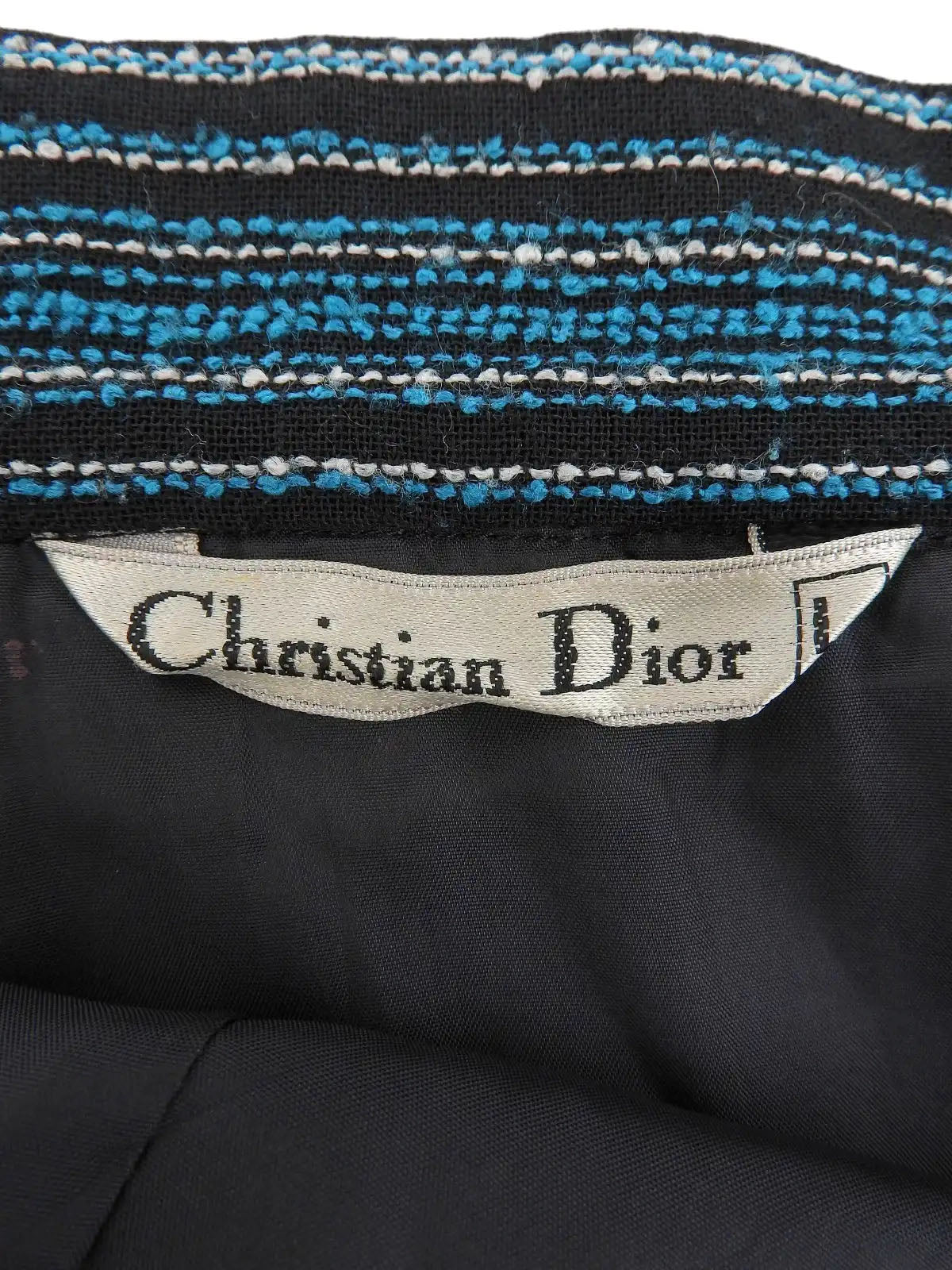 ボーダープリーツスカート ブラック/ブルー/ホワイト