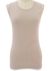 2008年粉色米色无袖上衣，饰有CC标志