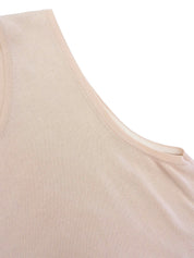 2008年製 パンチングCCマークノースリーブトップス ピンクベージュ