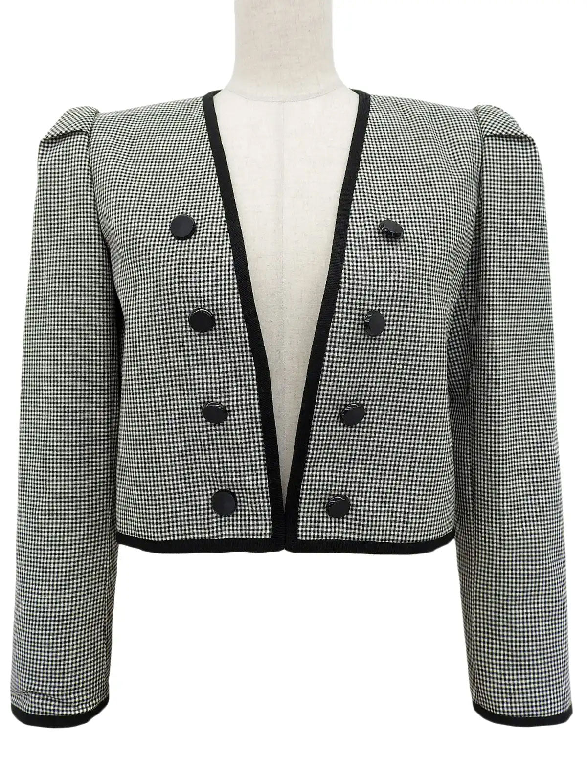 Houndstooth pattern jacket in black/white