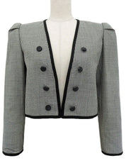 Houndstooth pattern jacket in black/white