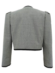 Houndstooth pattern jacket in black/white