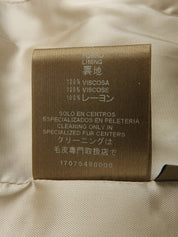 象牙色皮革Anagram纽扣夹克