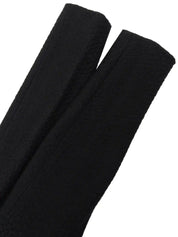 Wool Frill Attached Collar Coat in Black