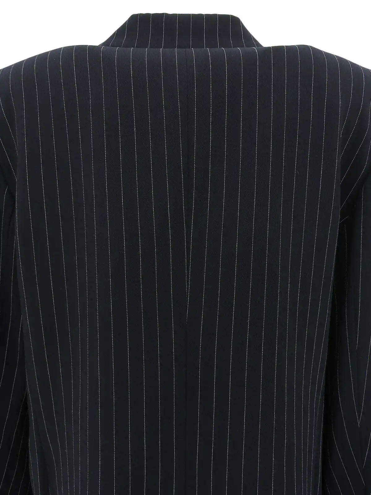 Striped double-breasted jacket in navy and white