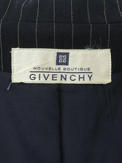 Striped double-breasted jacket in navy and white