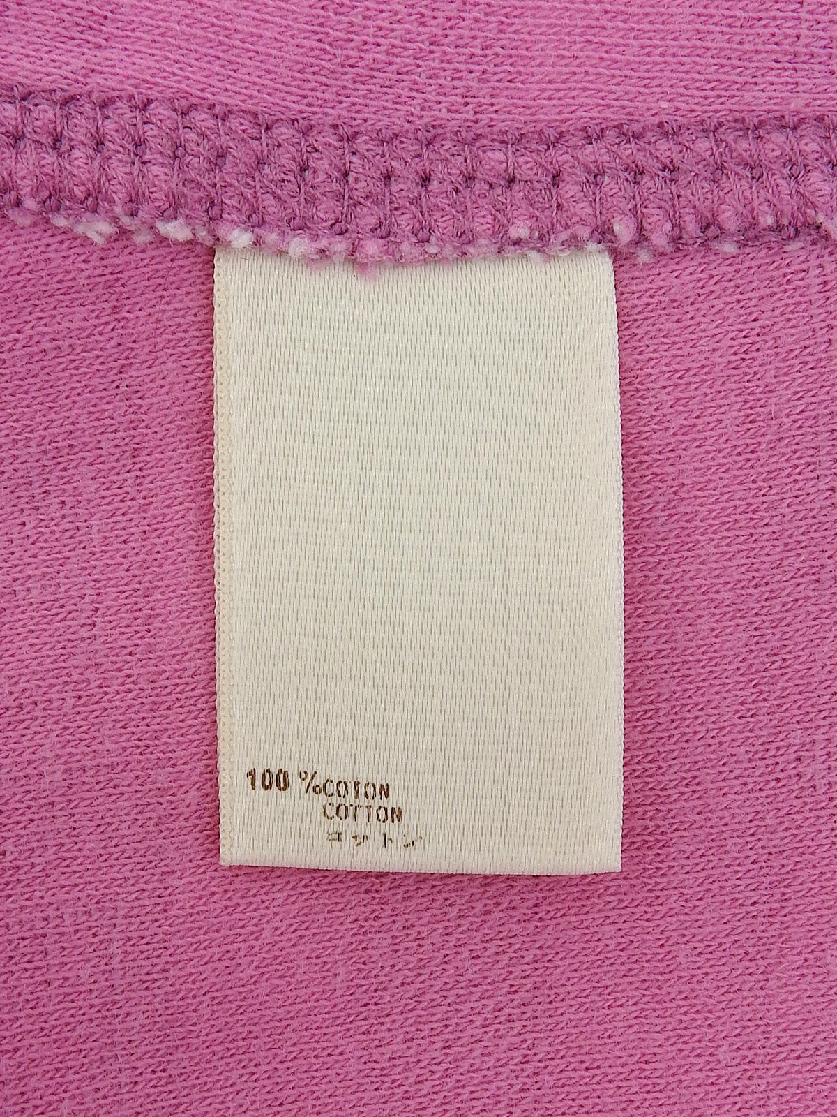 白色/粉色边框图案Logo衬衫裙