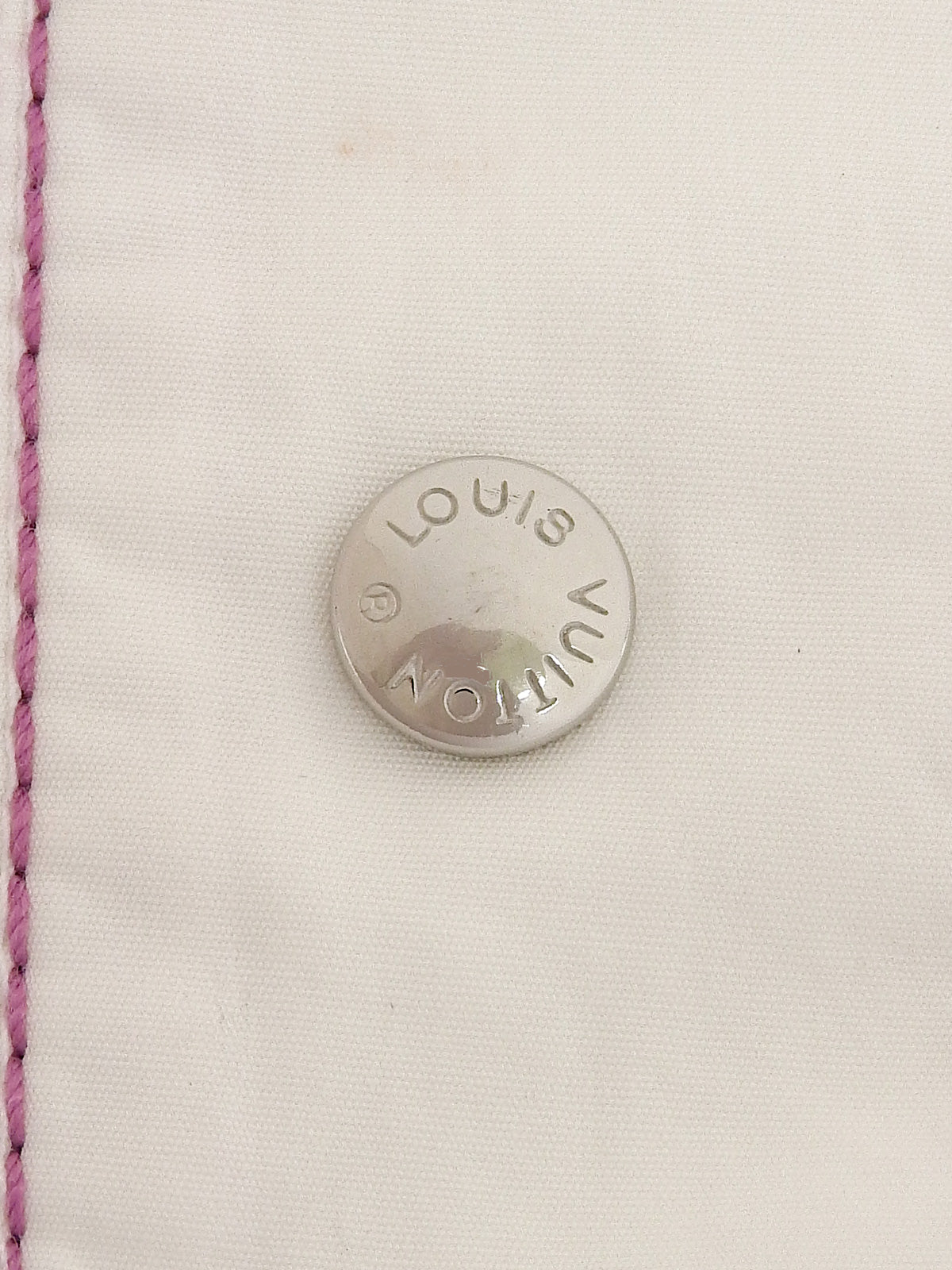 ボーダーパターンロゴシャツワンピース ホワイト/ピンク