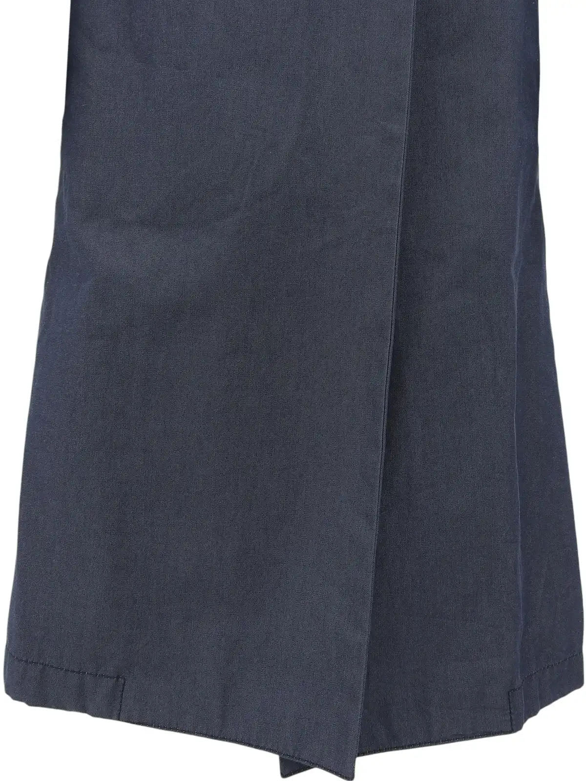 Logo Embroidered Trench Coat in Smoky Blue