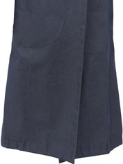 Logo Embroidered Trench Coat in Smoky Blue