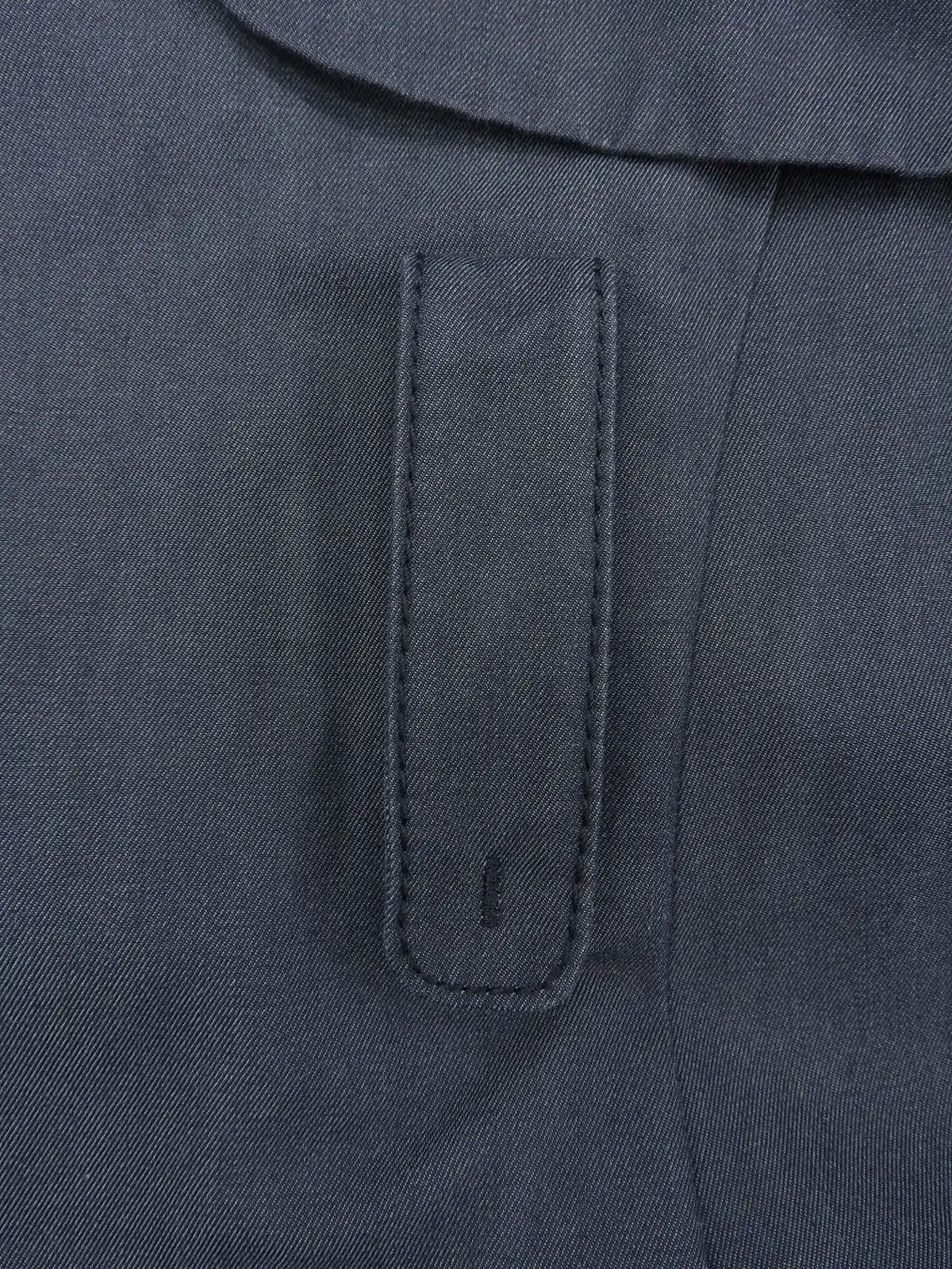 Logo Embroidered Trench Coat in Smoky Blue