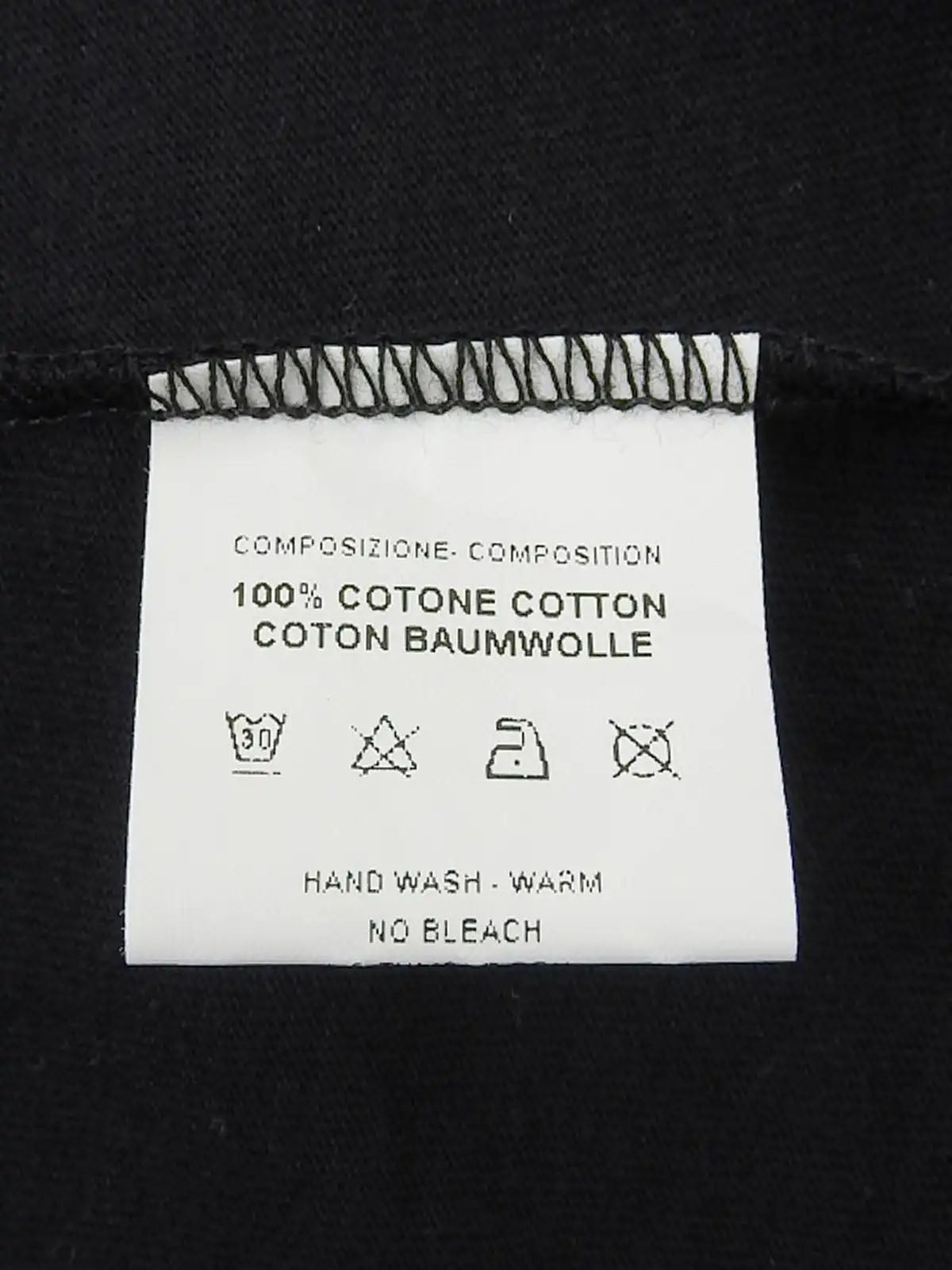 Back Logo Half Sleeve Top in Black