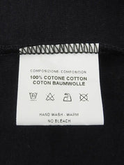 Back Logo Half Sleeve Top in Black