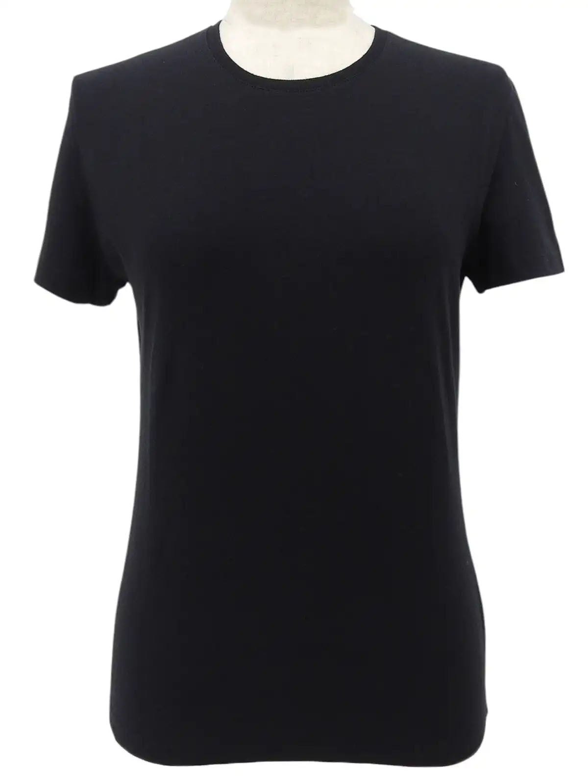 Back Logo Half Sleeve Top in Black