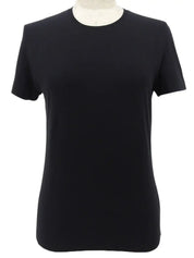 Back Logo Half Sleeve Top in Black