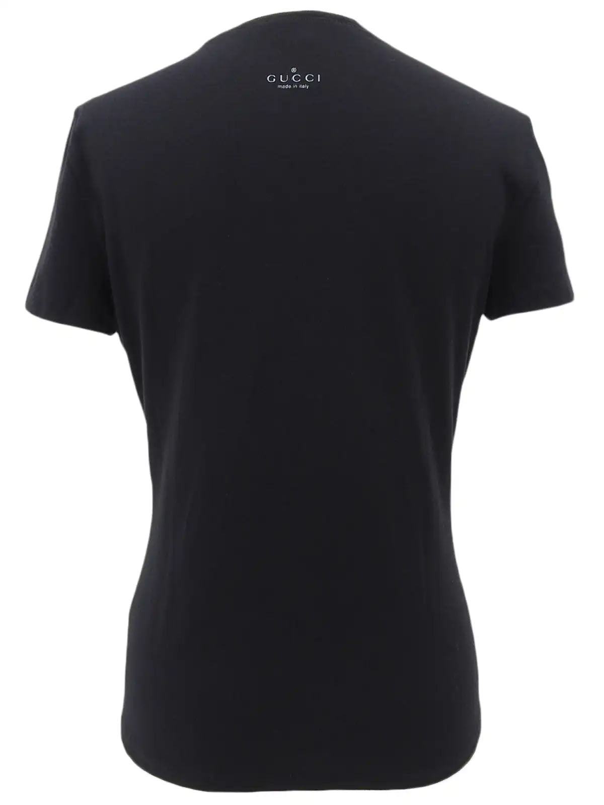 Back Logo Half Sleeve Top in Black