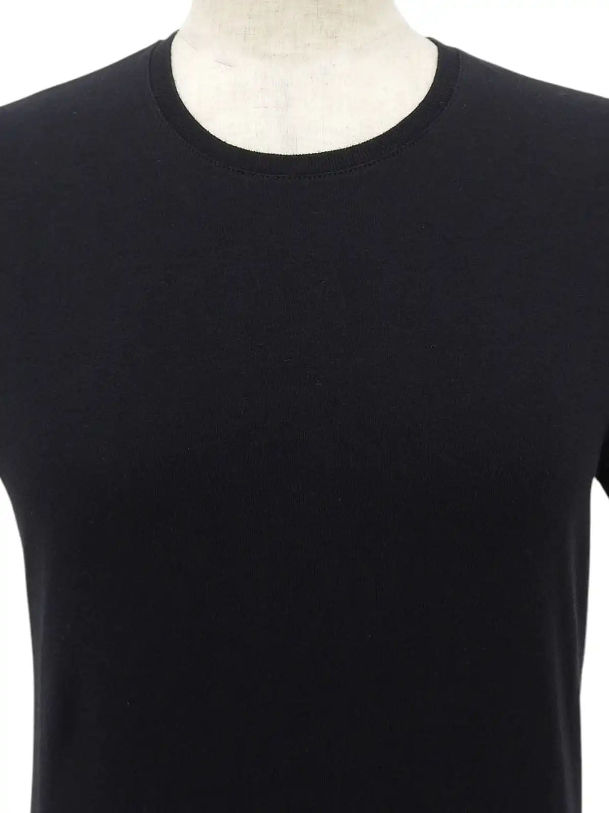 Back Logo Half Sleeve Top in Black