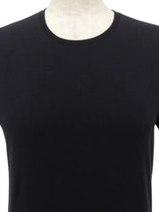 Back Logo Half Sleeve Top in Black