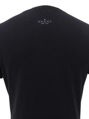 Back Logo Half Sleeve Top in Black