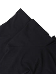 Back Logo Half Sleeve Top in Black