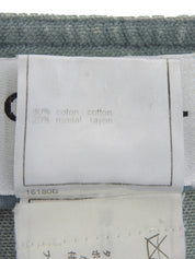 2002 Velvet Logo Button Collarless Jacket Blue