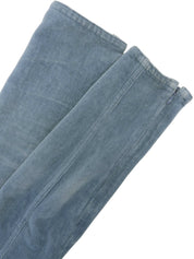 2002 Velvet Logo Button Collarless Jacket Blue