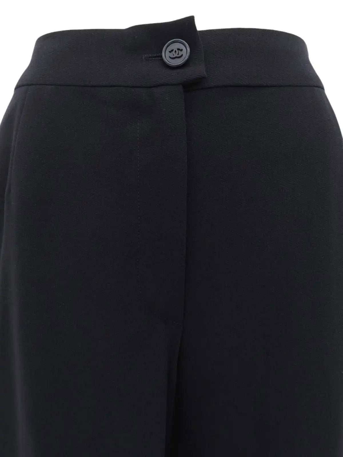 1998年製 ウールCCマークボタンスラックスパンツ ネイビー