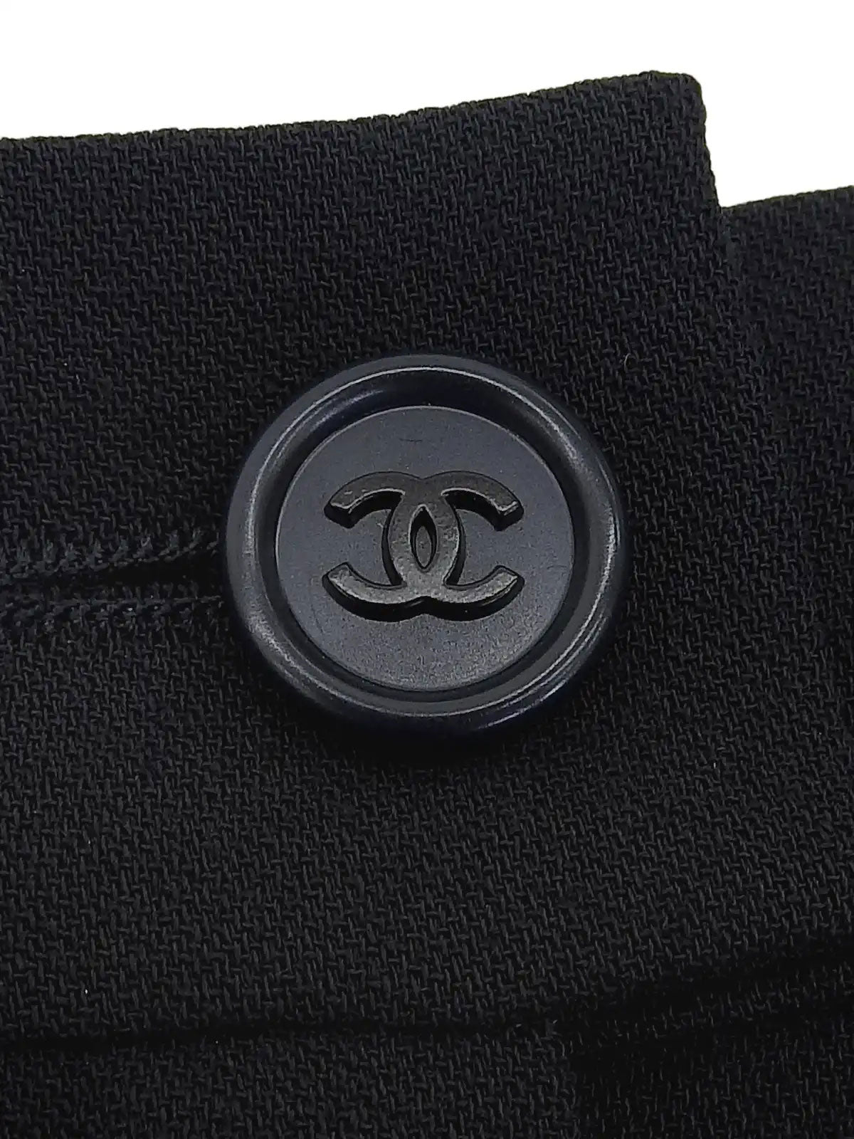 1998 Wool CC Mark Button Slacks Pants Navy