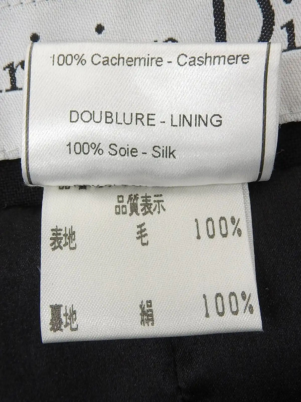 Cashmere double-breasted jacket in black
