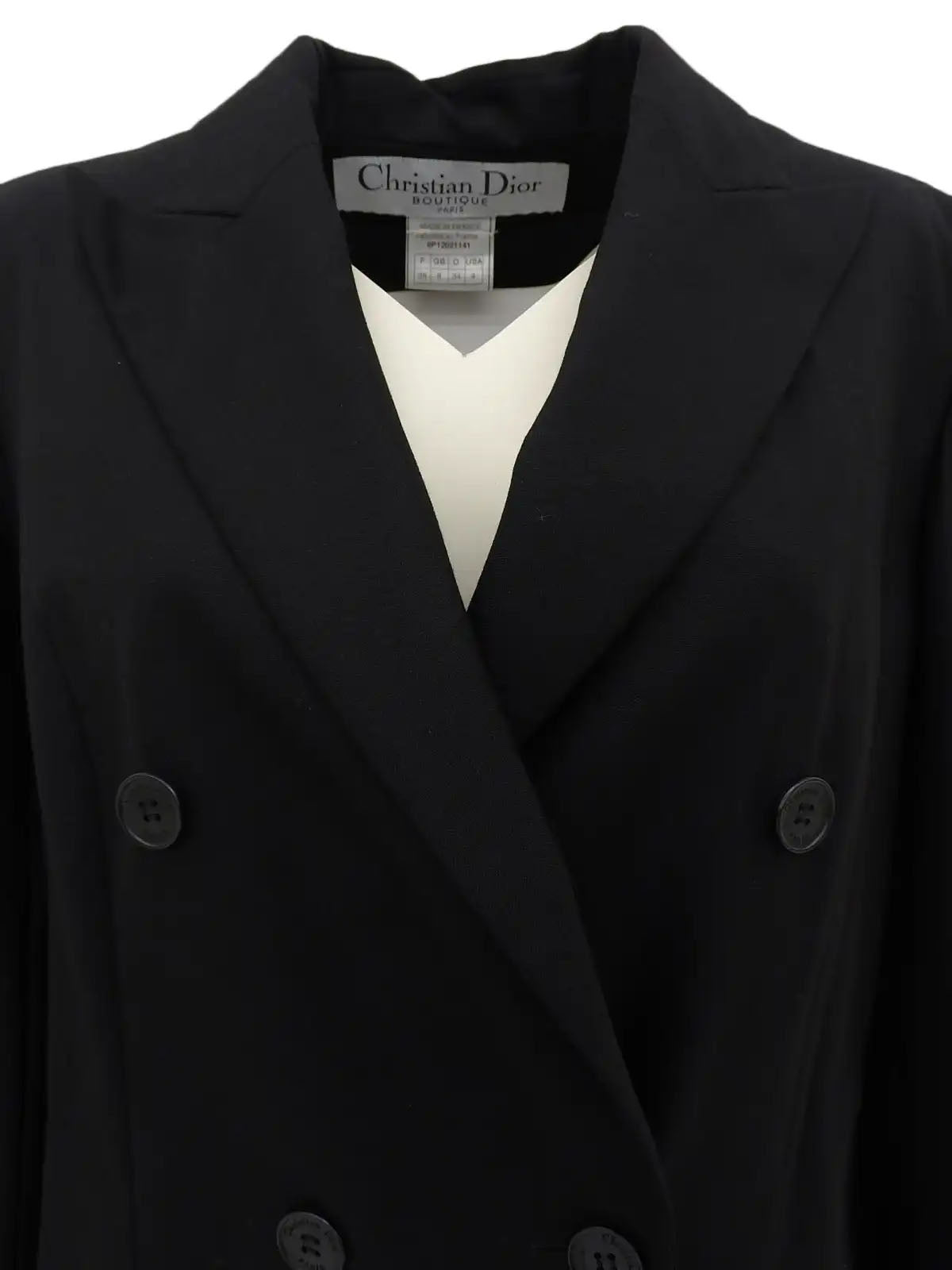 Cashmere double-breasted jacket in black
