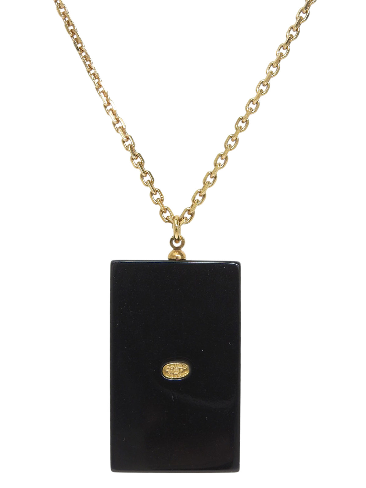 2002年製 CCマークレクタングルネックレス ブラック