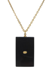 2002年製 CCマークレクタングルネックレス ブラック