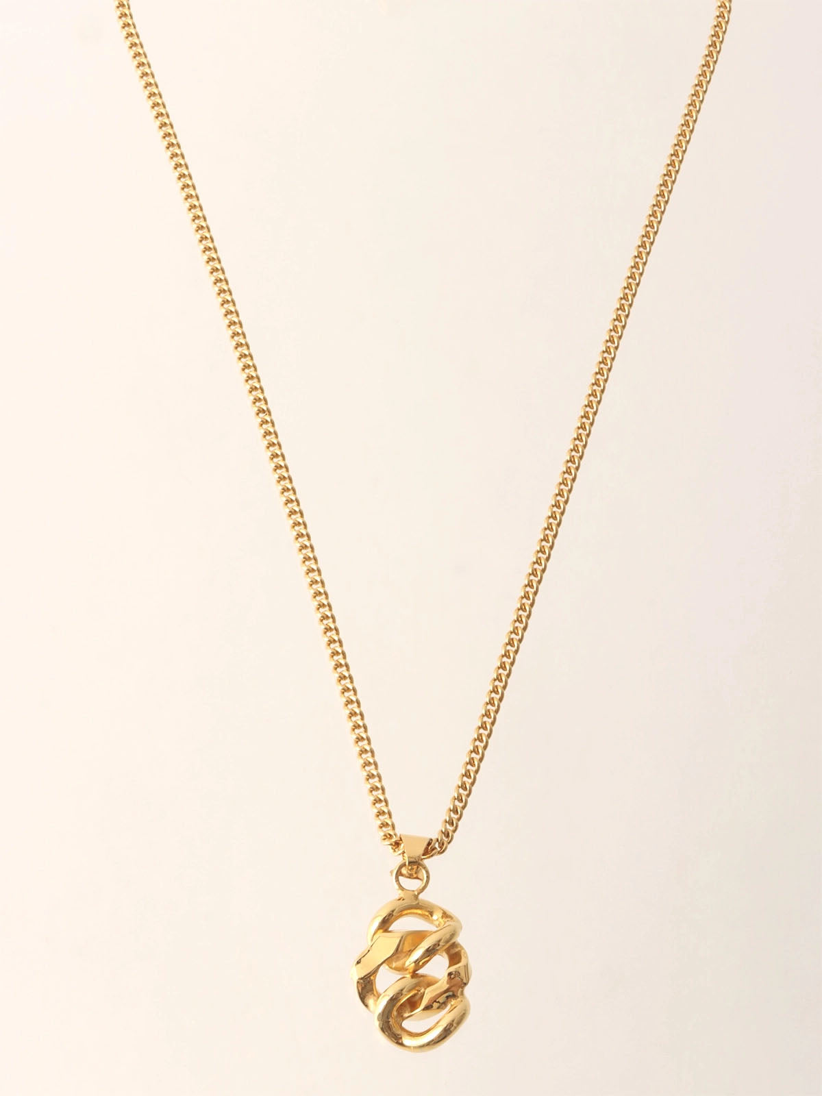 Chain motif necklace gold