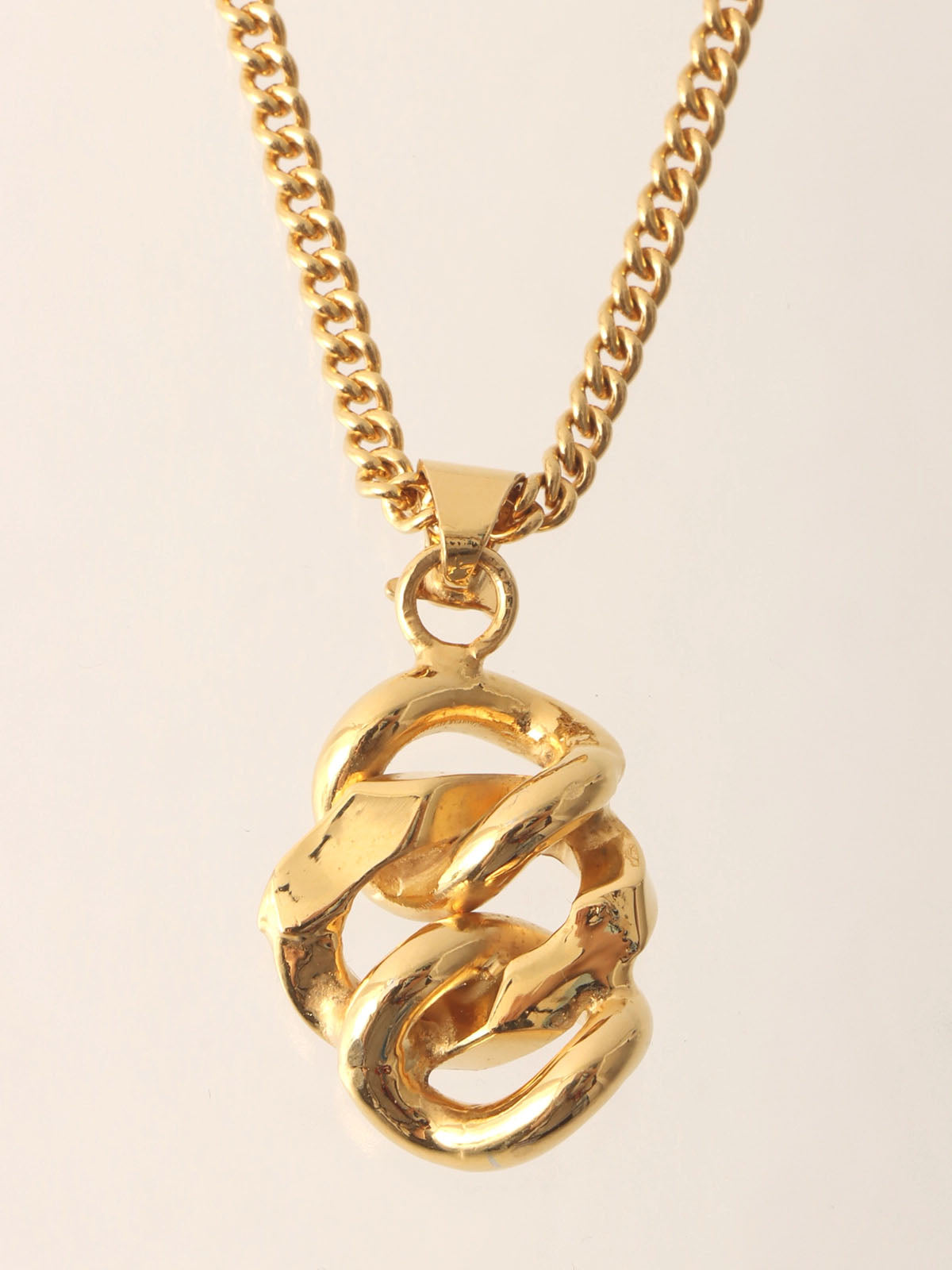 Chain motif necklace gold