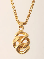 Chain motif necklace gold