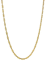 マカダムプレートロングチェーンネックレス ゴールド