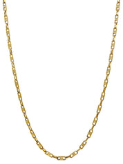 碎石板长链项链金色