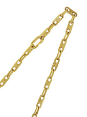 マカダムプレートロングチェーンネックレス ゴールド