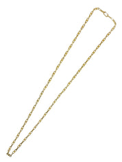 碎石板长链项链金色
