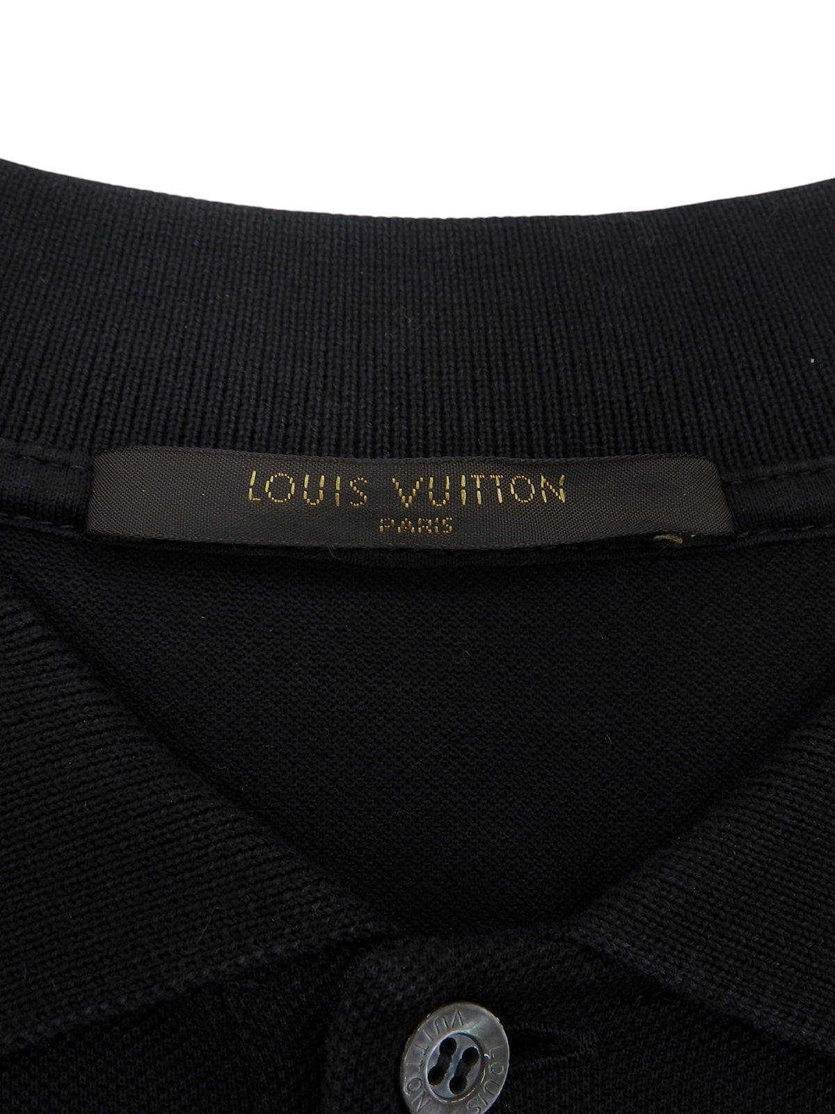 ロゴ刺繍ポロシャツ ブラック