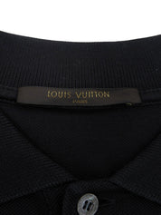 ロゴ刺繍ポロシャツ ブラック