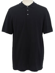 ロゴ刺繍ポロシャツ ブラック