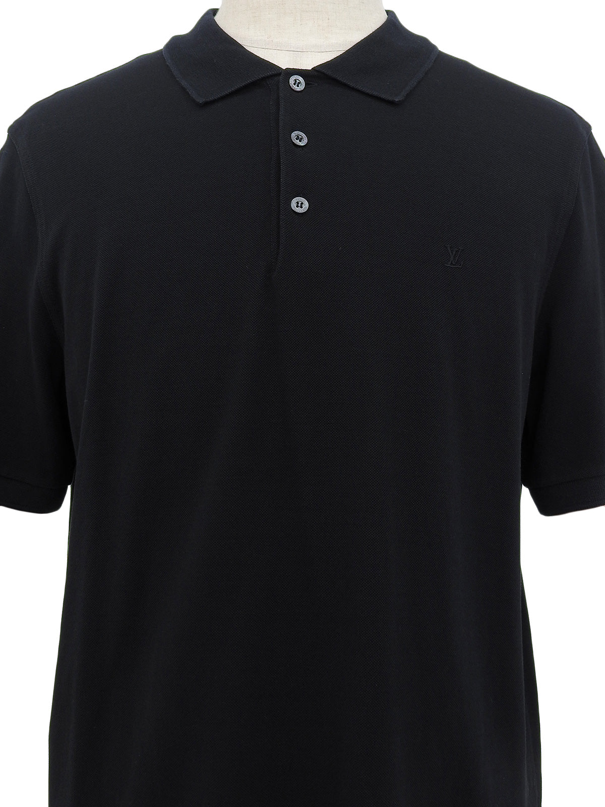 ロゴ刺繍ポロシャツ ブラック
