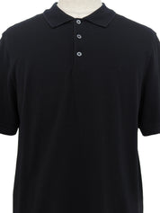 ロゴ刺繍ポロシャツ ブラック