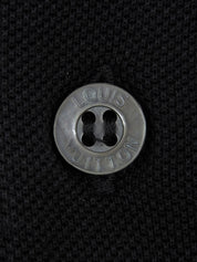 ロゴ刺繍ポロシャツ ブラック