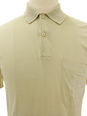 ロゴ刺繍ポロシャツ ライトベージュ